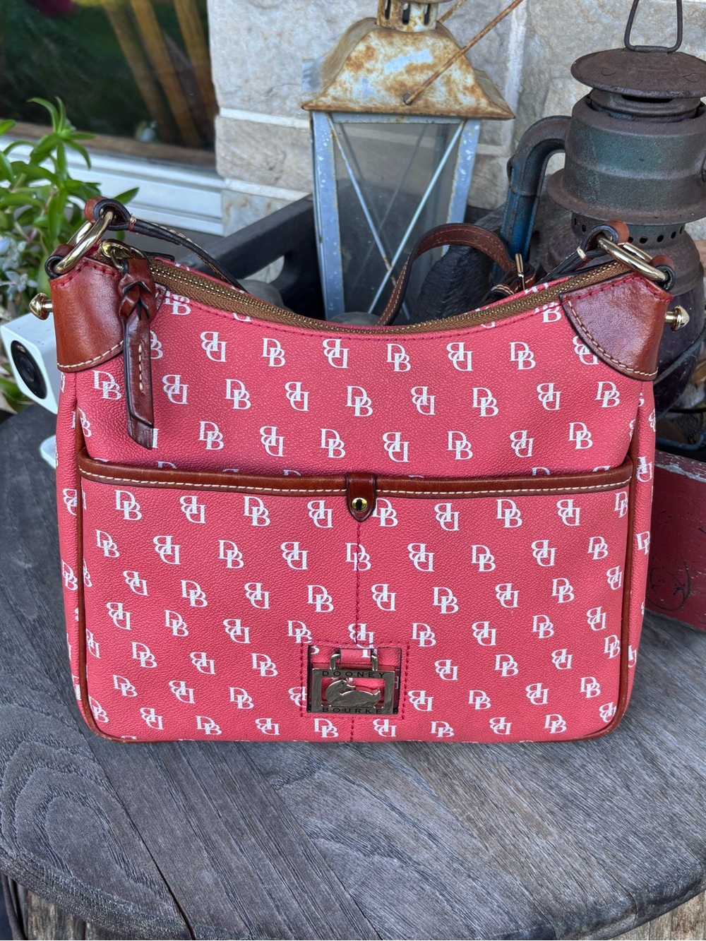 Dooney & Bourke Coral Signature Pebble Leather Shoulder Bag